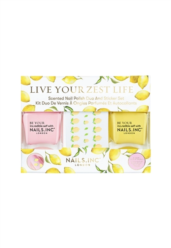 Live Your Zest Life Nail Polish and Stickers Set