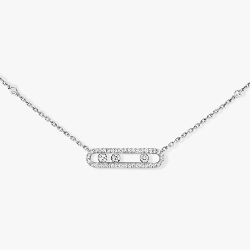 Collier Diamant Pavé en Or Blanc Baby Move | Messika 04322-WG