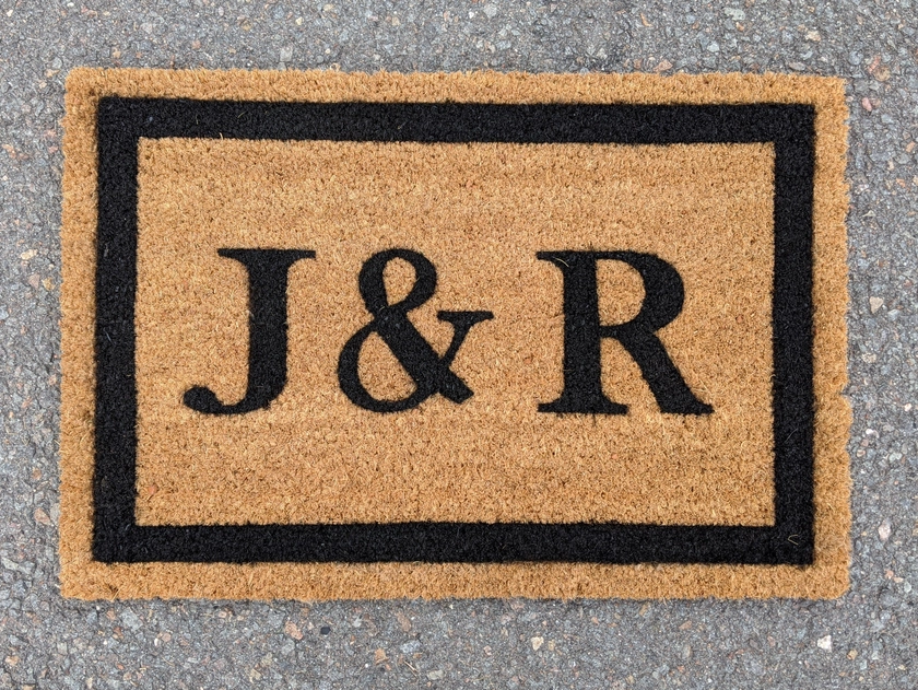 Front door mat with initials | Personalised Doormat