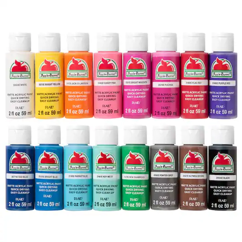 Apple Barrel® Matte Acrylic Craft Paint 16 Color Set