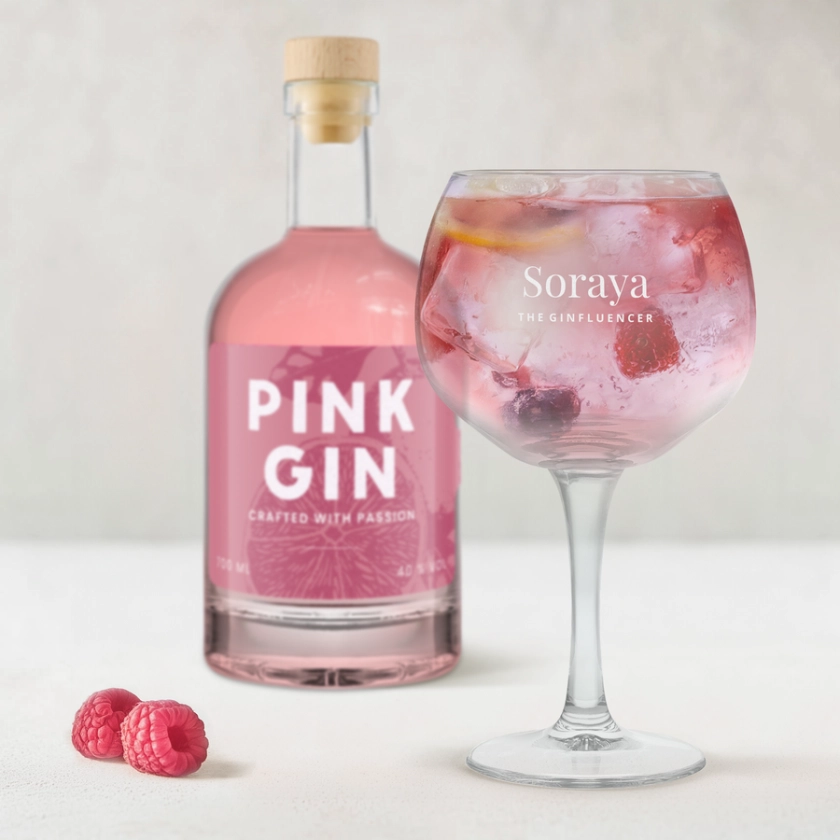 Cadeau personnalisé de pink gin | YourSurprise