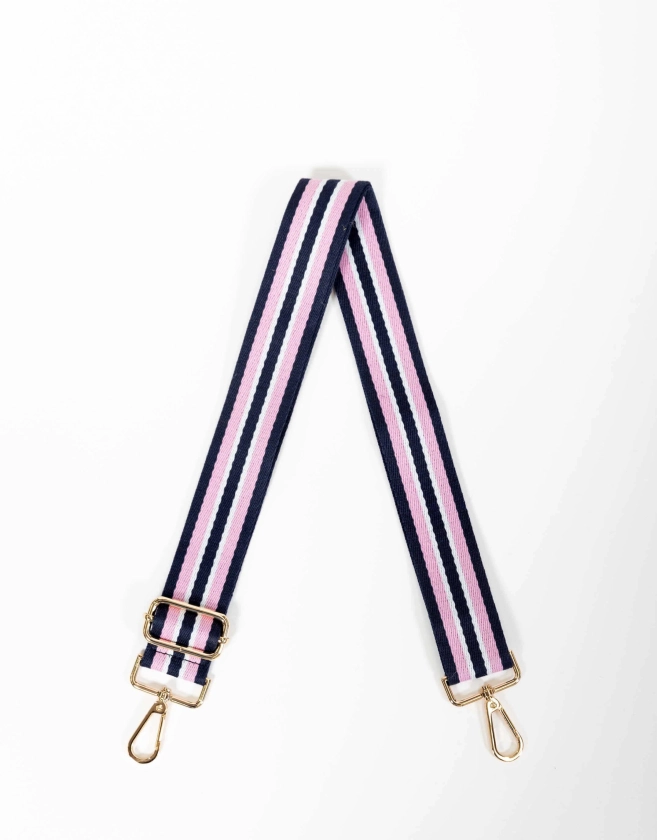 Bag Strap Stripe - Navy/Pink