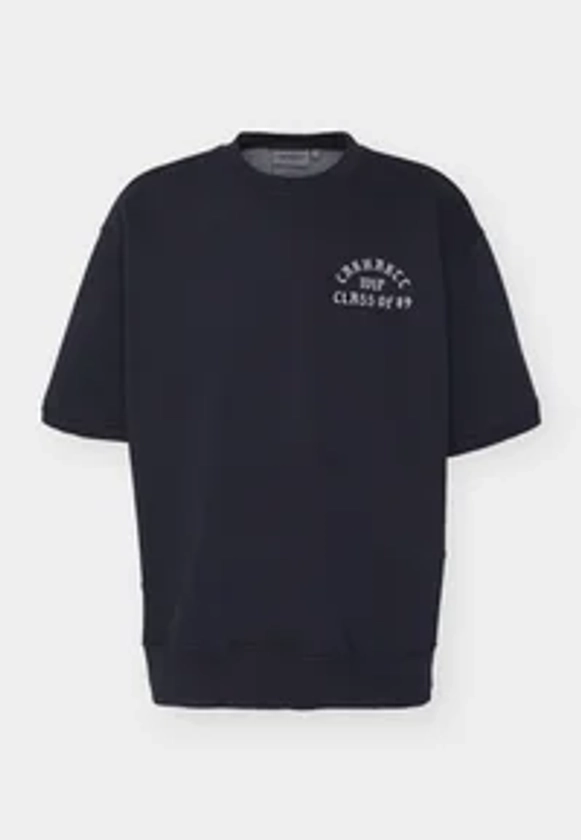 Carhartt WIP CLASS OF 89 - T-shirt imprimé - dark navy/white garment dyed/bleu marine - ZALANDO.FR