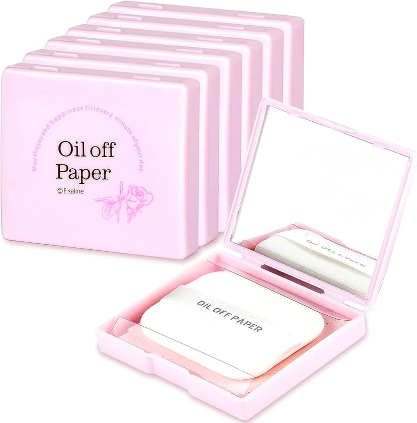 480Pcs Face Oil Blotting Sheets with Mirror Case and Powder Puff (80 Sheets/Set), Oil Control Film Blotting Paper Replacment for Clean & Clear Oil-Absorbing Sheets (Rose*6 Set) : Amazon.co.uk: Beauty