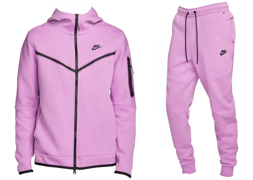 Survêtement Nike Sportswear Tech Fleece violet/noir (sweat à capuche + pantalon)