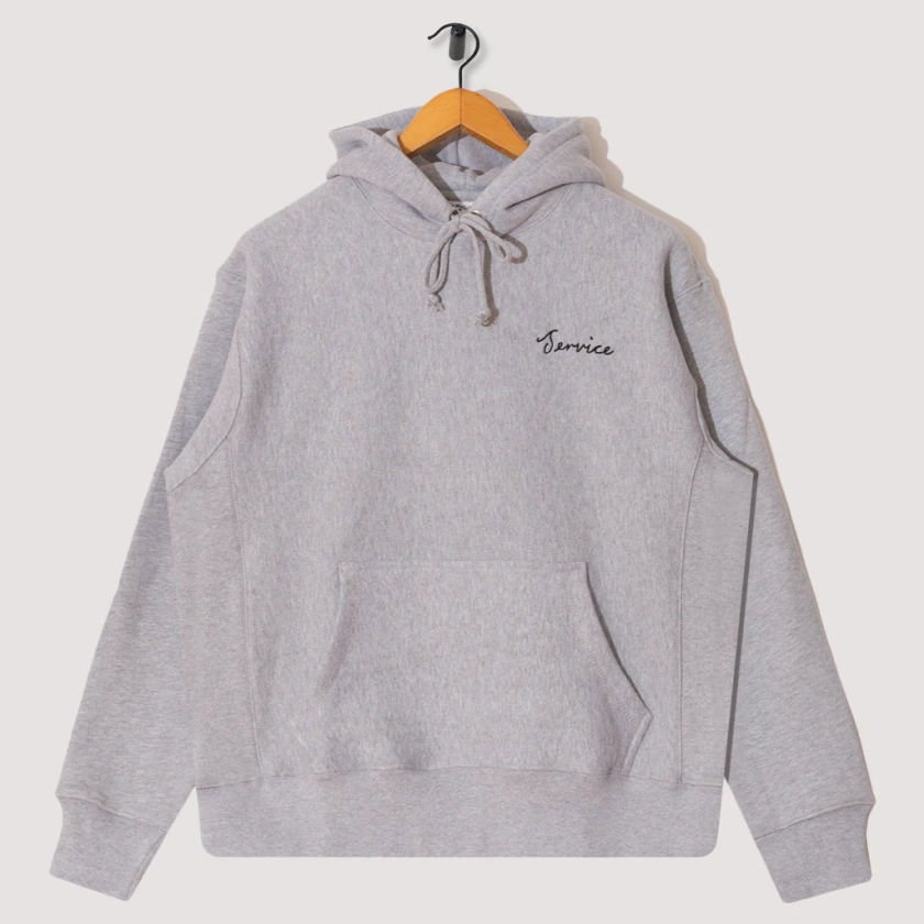 Script Logo Hoodie - Marl Grey