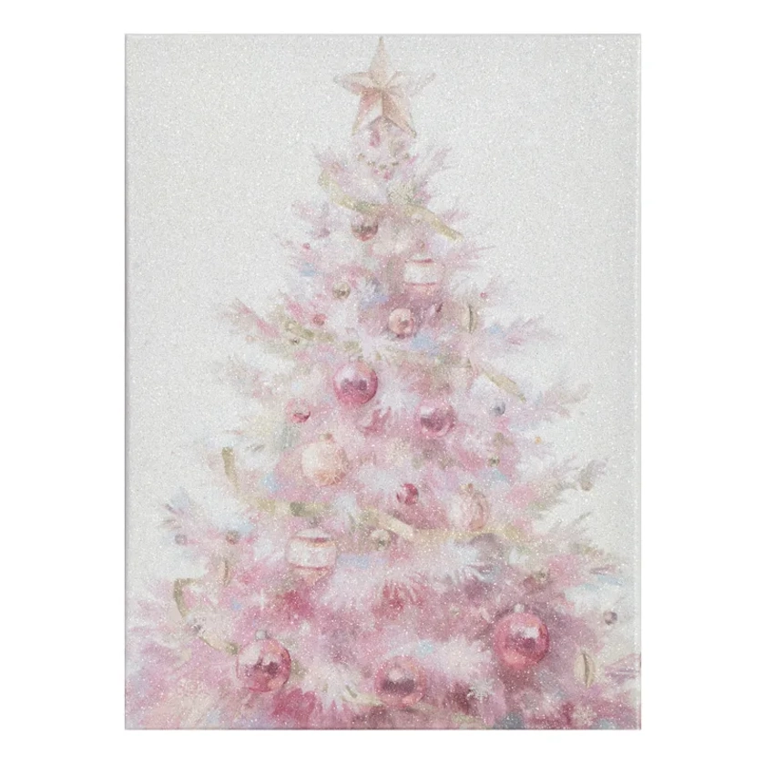 Providence Pink Tree Canvas Wall Art, 12x16