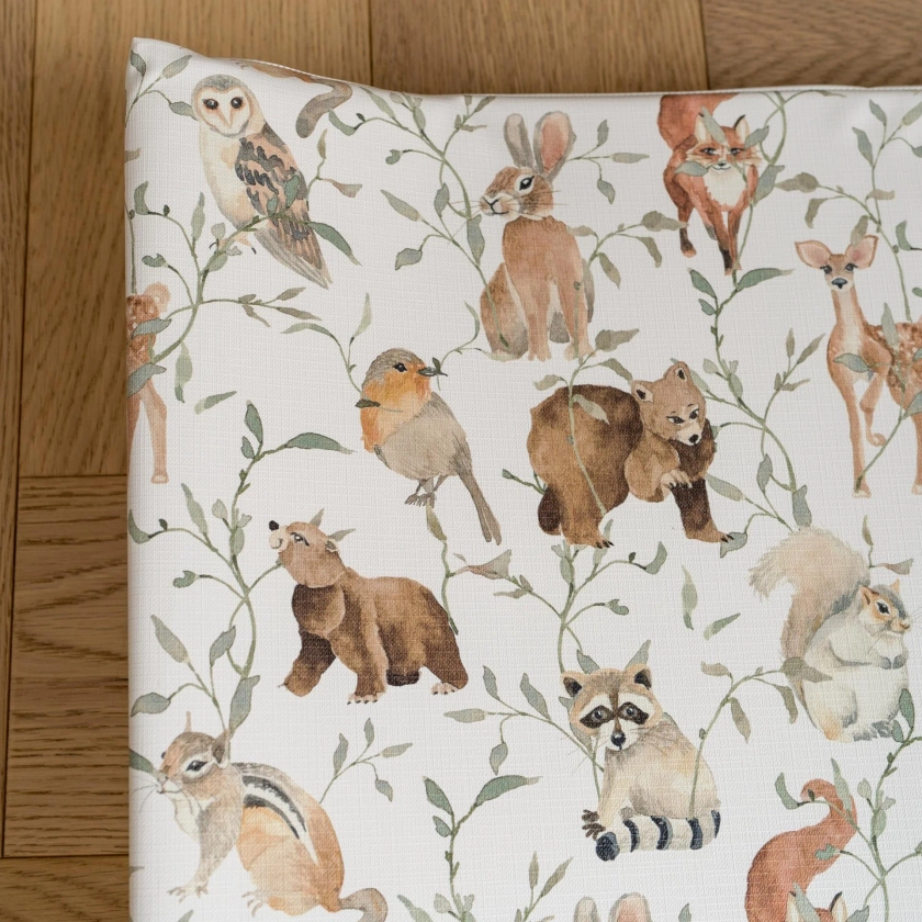 Mabel & Fox - Wedge Baby Changing Mat - Watercolour Woodlands