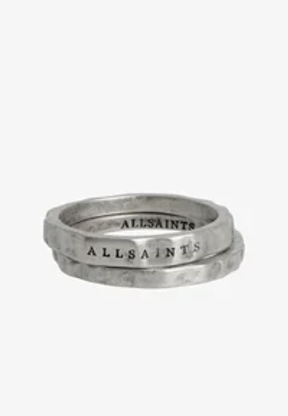 AllSaints TEXTURED PACK 2 - Anello - silver/argentato - Zalando.it