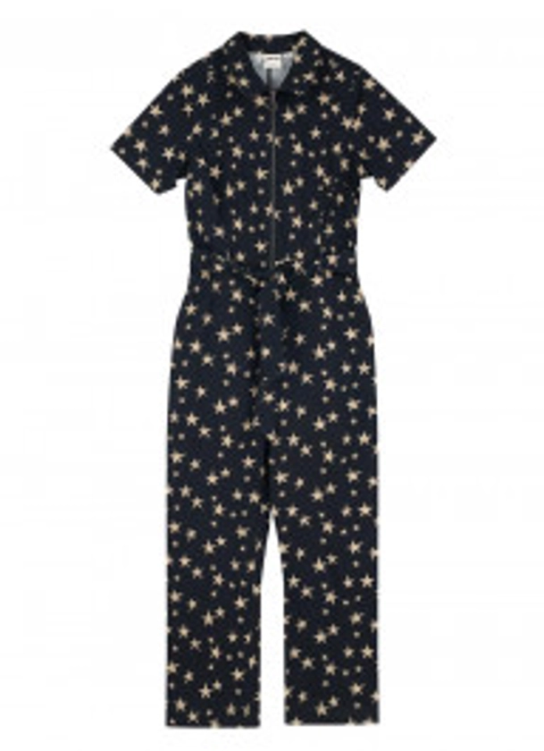 Mork Star Print Short Sleeve Boilersuit