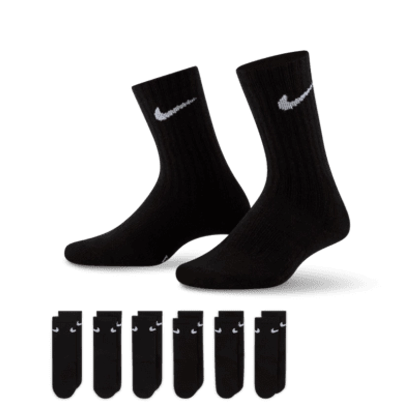 Nike Dri-FIT Little Kids' Crew Socks (6 Pairs)