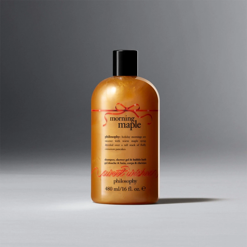 morning maple shampoo, shower gel & bubble bath – philosophy®