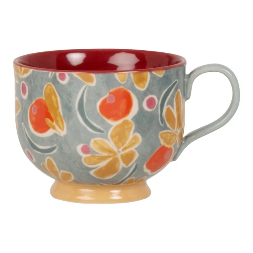 Tasse en grès motifs floraux multicolores Alanna | Maisons du Monde