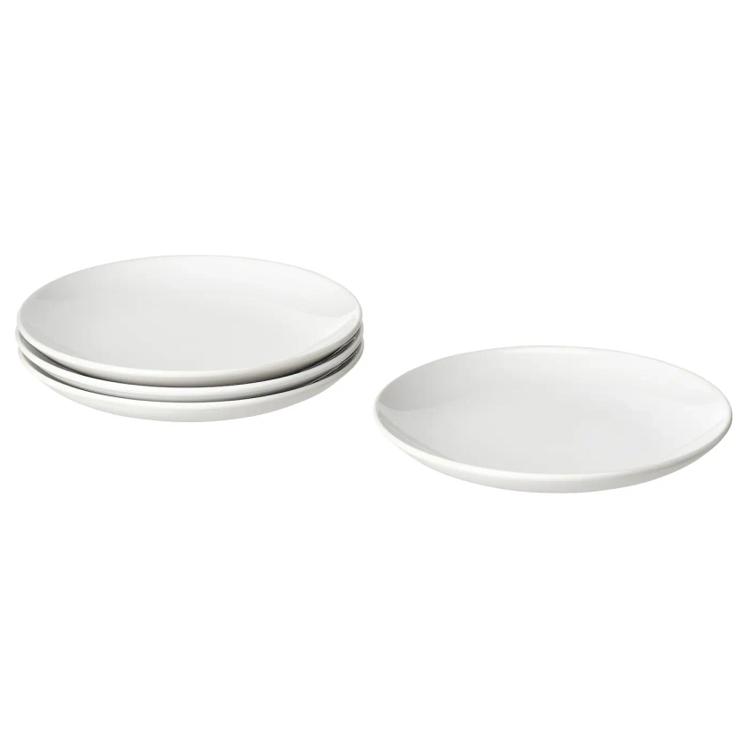 GODMIDDAG side plate, white, 20 cm - IKEA