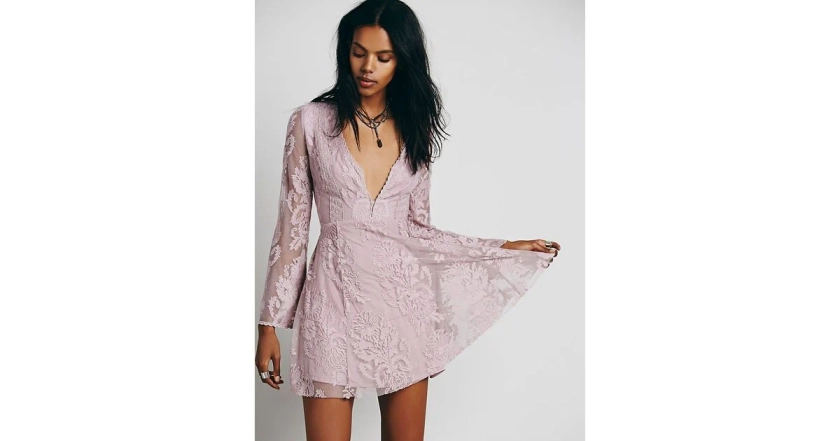 Free People Purple Reign Over Me Lace Dress