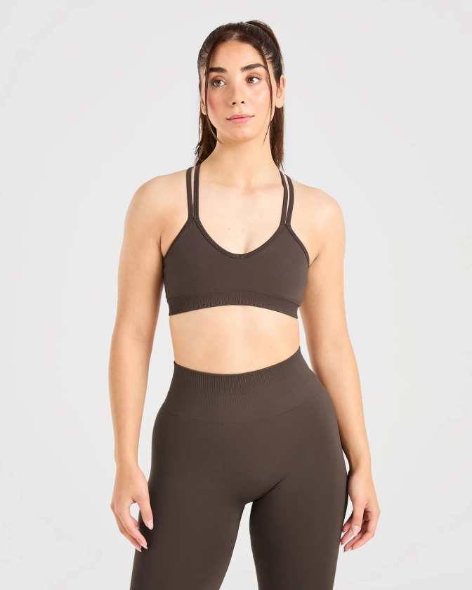 Power Seamless Sports Bra - Chestnut Brun