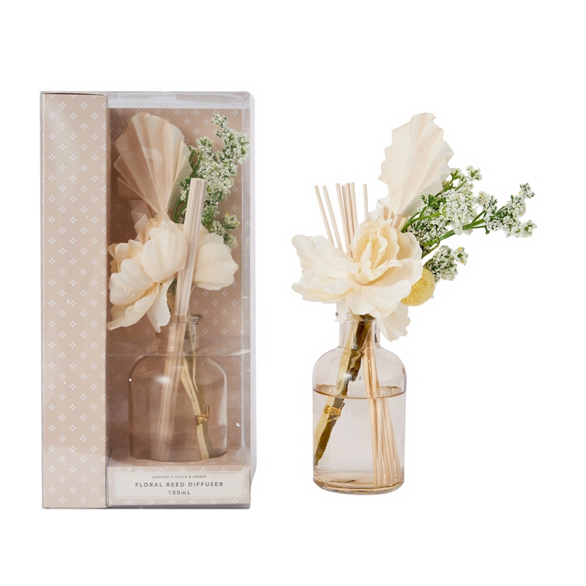 Floral Orange Flower and Amber Reed Diffuser 100ml