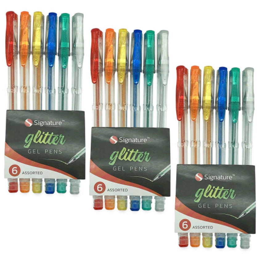 18pk Glitter Gel Pens Set | Shimmering Pen Set on OnBuy