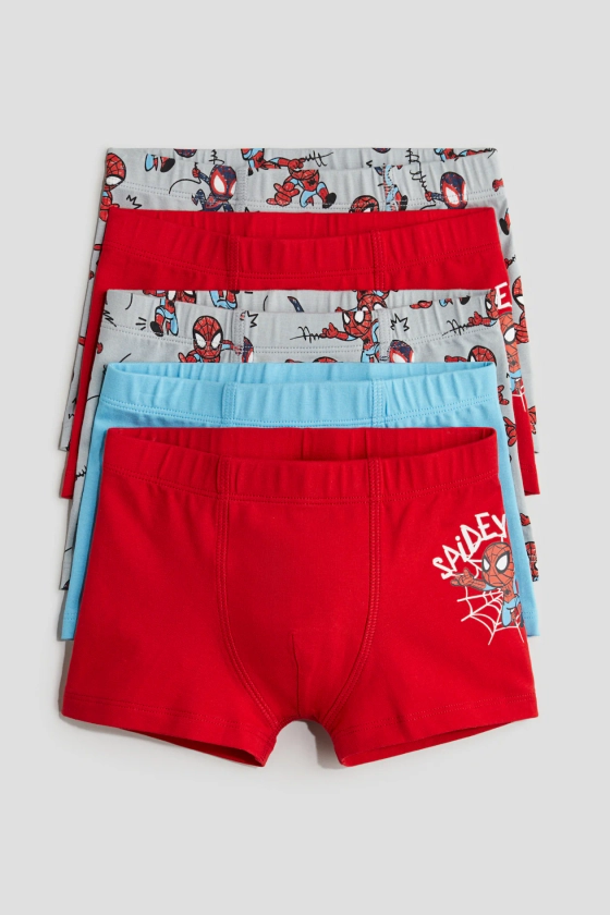 Pack de 5 boxers - Cinzento/Homem-Aranha - CRIANÇA | H&M PT