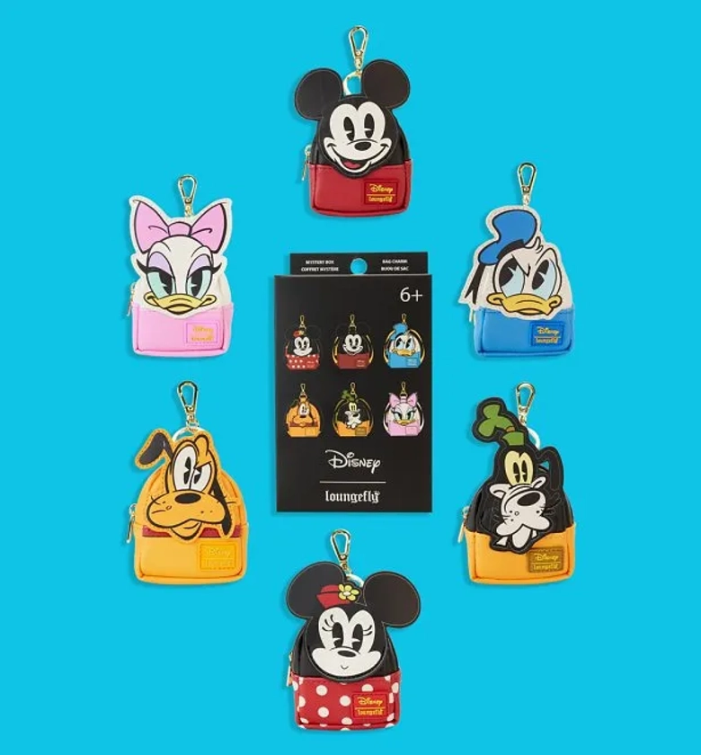 Loungefly Disney Mickey And Friends Mini Backpack Mystery Box Keychains