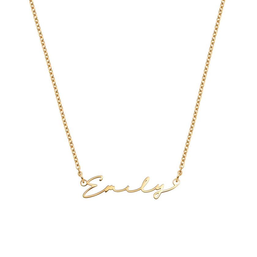 Signature Name Necklace (Gold)