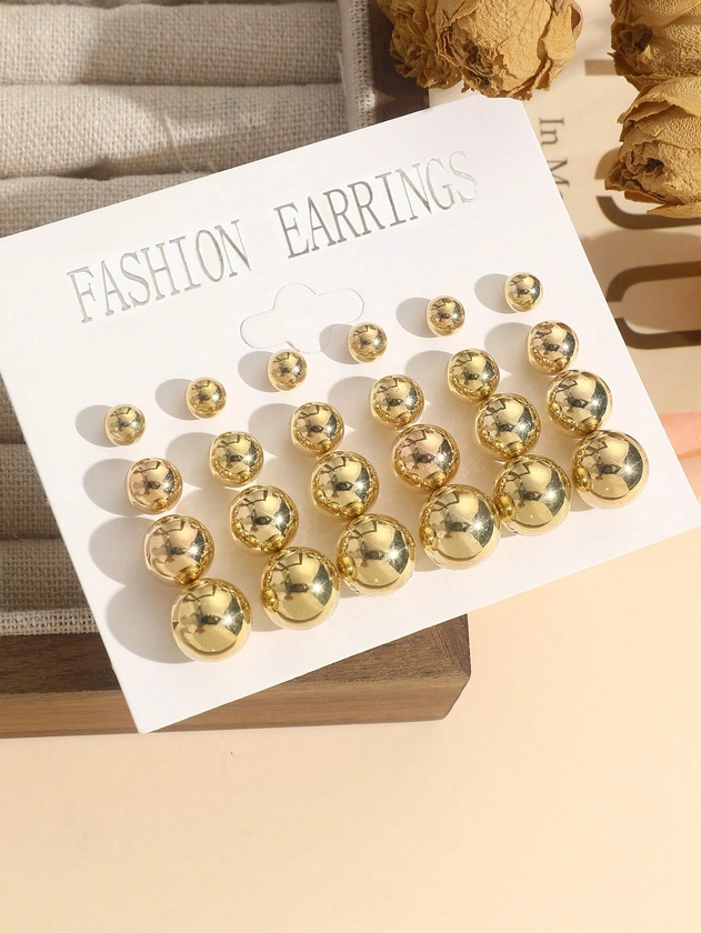 Ball Design Stud Earrings