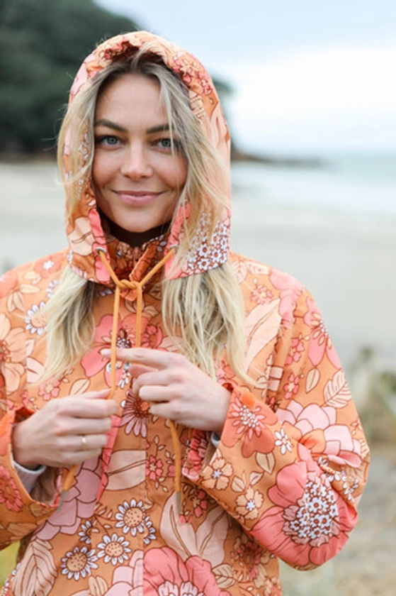 PINK PEONY ECO RAIN JACKET | Flock Beach Stuff