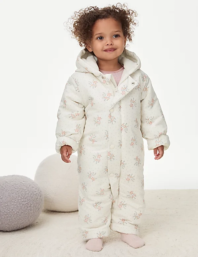 Ditsy Floral Snowsuit (0-3 Yrs)