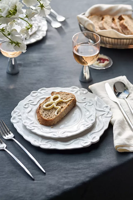 Assiettes à dessert en grès Benedita Bow, ensemble de 4