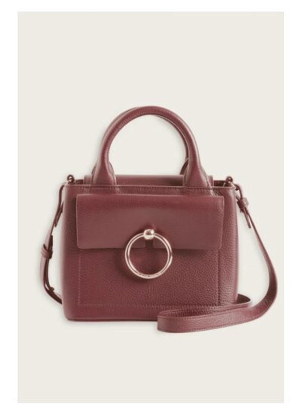 Sac Anouck cuir bordeaux - claudie pierlot