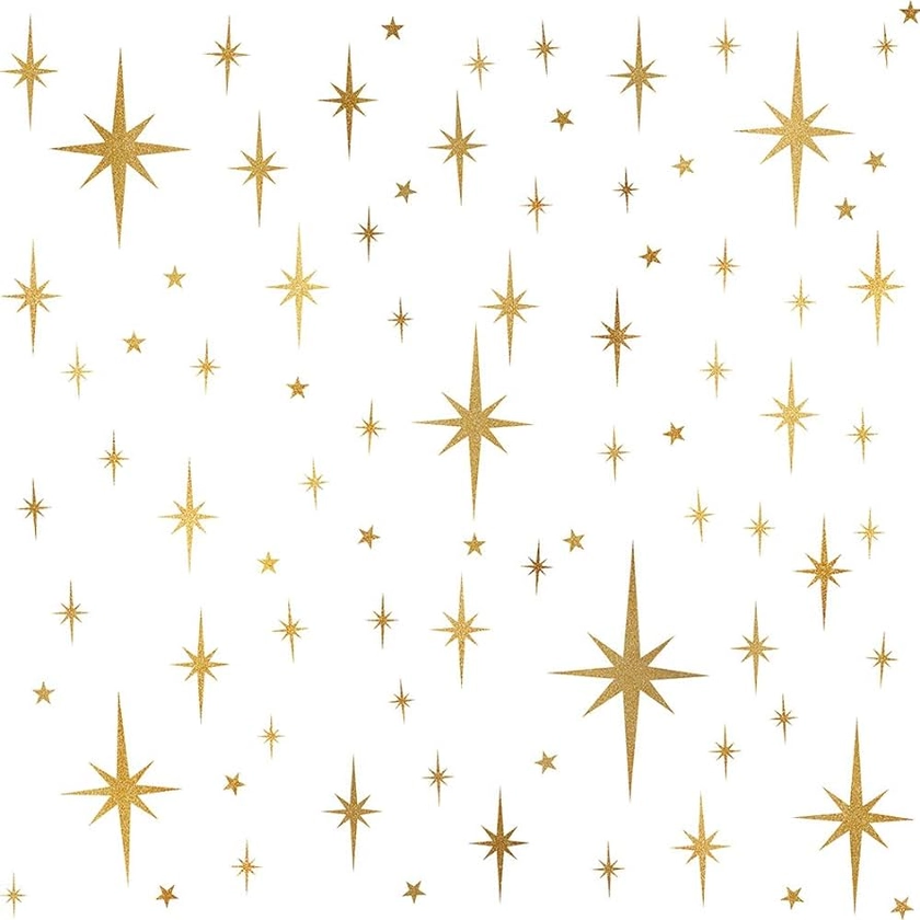 Amazon.com: Star Wall Stickers Girls Room Wall Decals (116pcs) Sparkle Wall Sticker Stick and Peel Stars Stickers-6 Sizes : Tools & Home Improvement