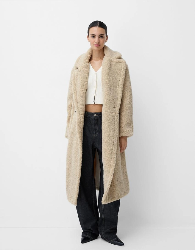 Manteau long mouton synthétique - Femme