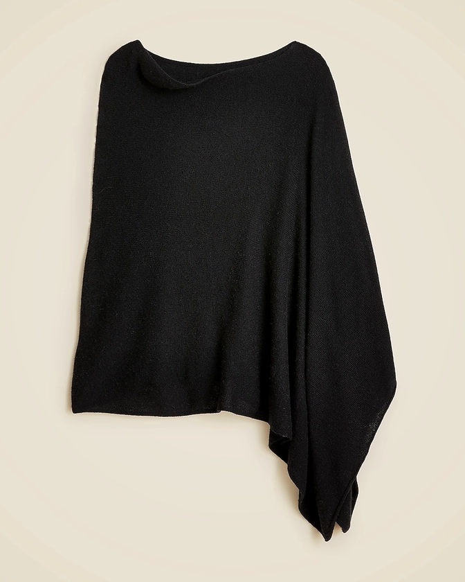 Cashmere-wool blend poncho