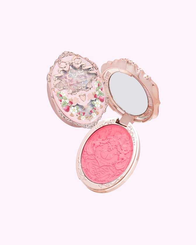 Violet Strawberry Rococo Embossed Blush