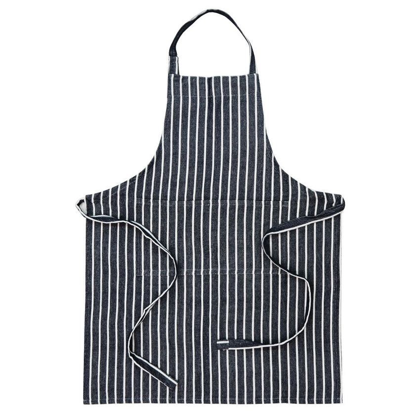 Apron Navy Butcher's Stripe | ProCook