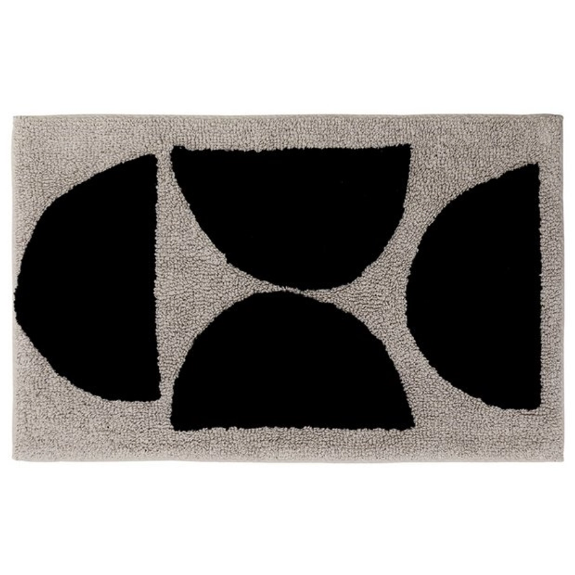 Buy Habitat Cotton Geo Tufted Bath Mat - Grey & Black | Bath mats | Argos