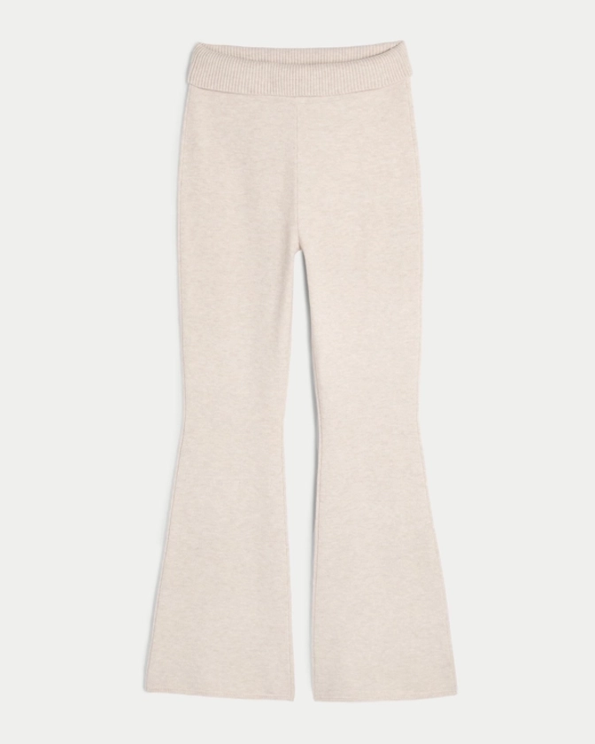 Women's Gilly Hicks Sweater-Knit Foldover Waist Flare Pants | Women's | HollisterCo.com