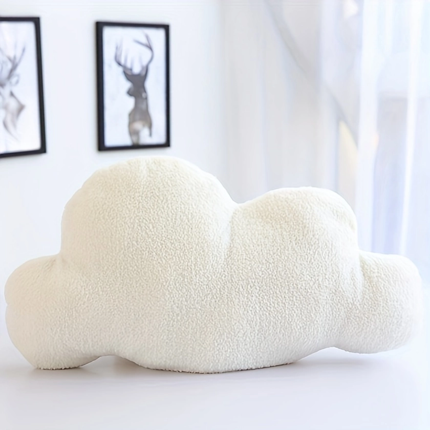 Oreiller doux en forme de nuage nordique, oreiller de sieste en peluche doux pour voiture, oreiller de canapé, cadeau créatif pour fille