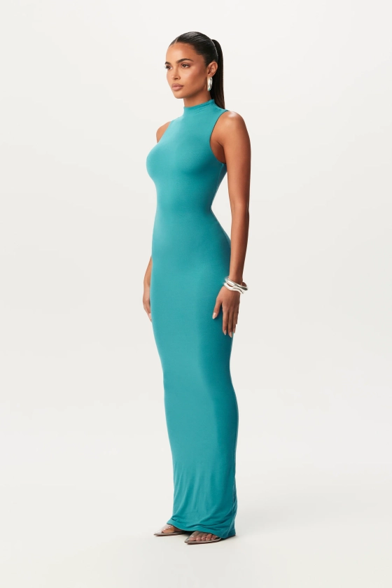 Turquoise Summer Dress | Sleeveless Maxi Dress | Naked Wardrobe