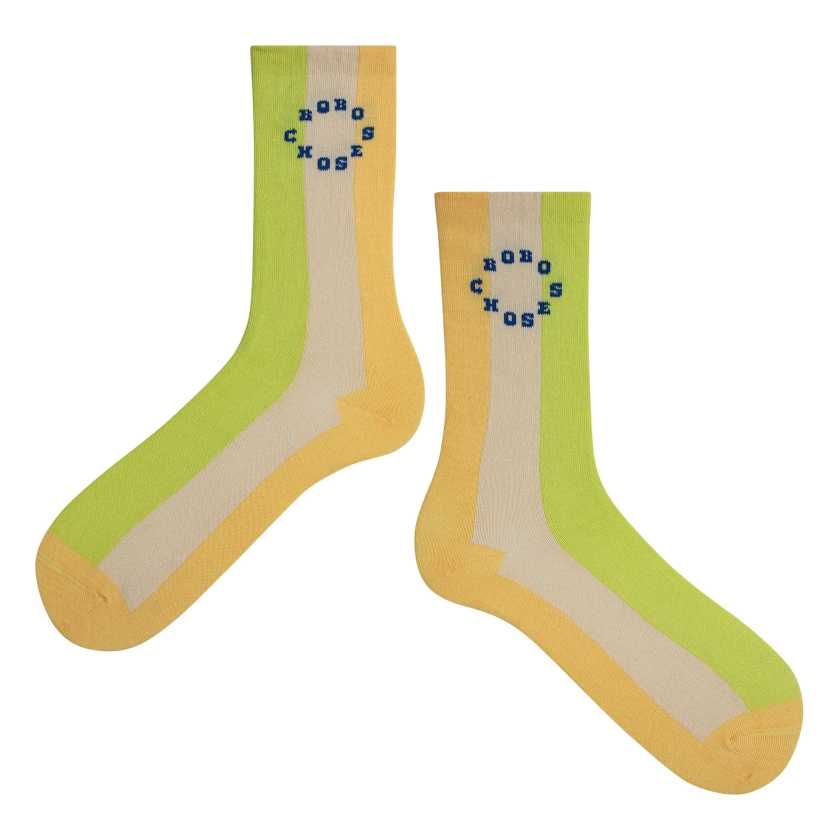 Bobo Choses - Chausettes Rayures - Collection Adulte - - Vert anis | Smallable