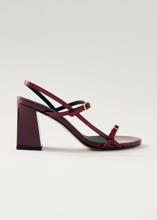 Elyn Onix Burgundy Leather Sandals | ALOHAS