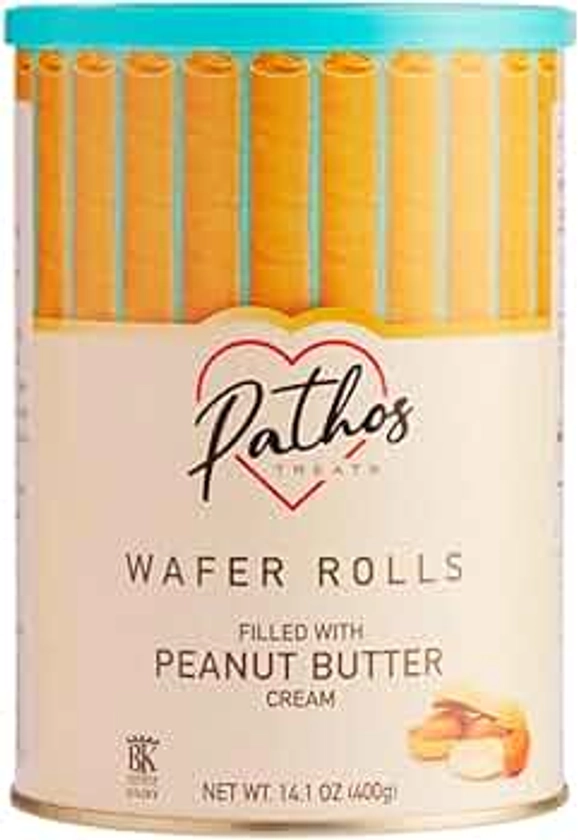 Wafer Rolls - Peanut Butter Filled Wafer Rolls | Delicious Crispy Rolls | 400g | Luscious Cream Filling | Gift For All Occasions | Sweet Treat Snack