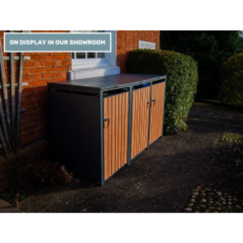 Galvanized Steel Wheelie Bin Cover | Triple