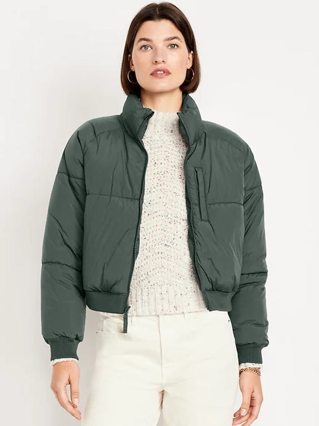 Oversized Crop Puffer Jacket