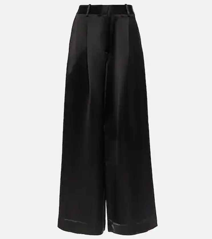 Wide-leg satin pants in black - CO | Mytheresa