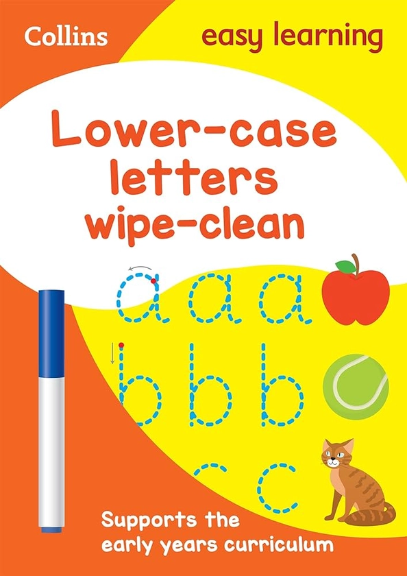 Lower Case Letters Age 3-5 Wipe Clean Activity Book: Ideal for home learning (Collins Easy Learning Preschool) : Collins Easy Learning: Amazon.co.uk: Books