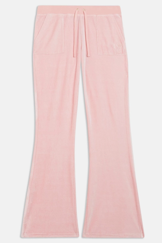 Juicy Pink Ultra Low Rise Bamboo Velour Heritage Pocketed Bottoms