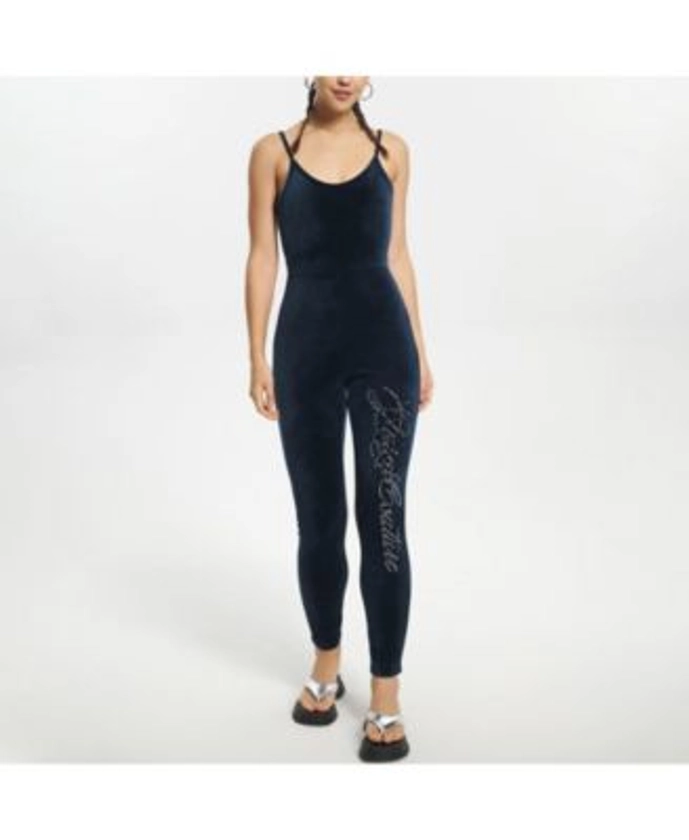 Juicy Couture Women's Strappy Jumpsuit with Fitted Leg and Bling