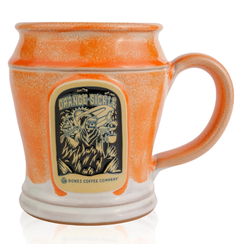 Orange Sickle Handthrown Mug