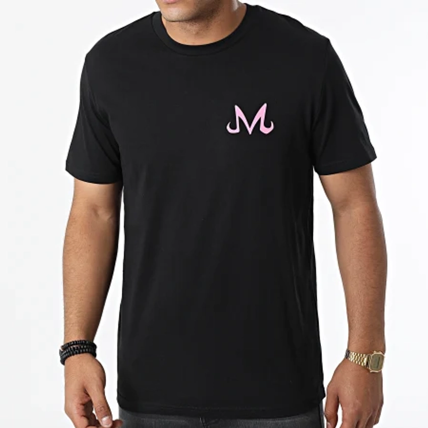 Camiseta pecho Majin Negro Rosa